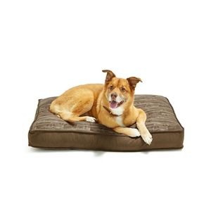 Lacourte Pet Small Gusset Wood Look 27" x 36" Pet Bed - Brown